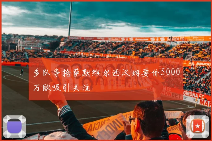 多队争抢萨默维尔西汉姆要价5000万欧吸引关注